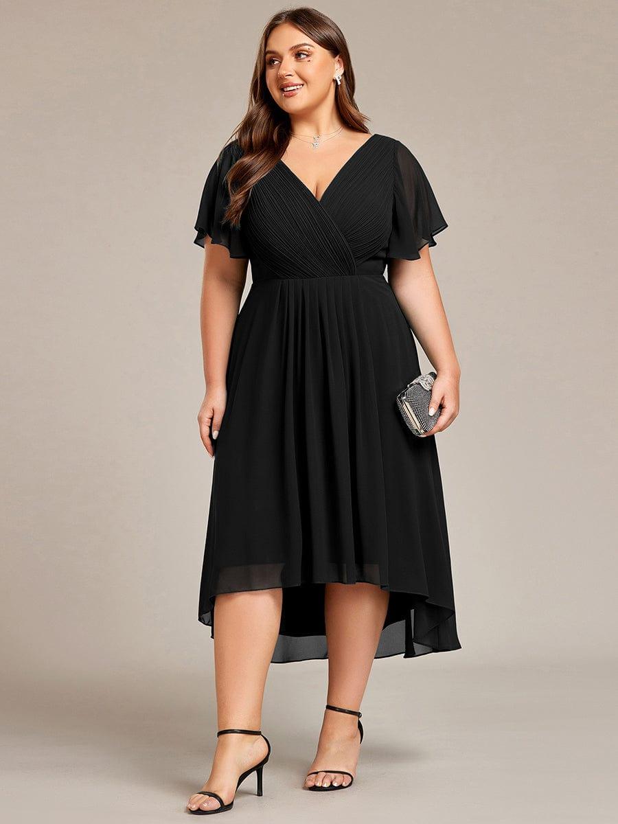 Daisy | A-Line V Neck High-Low Wedding Guest Dress