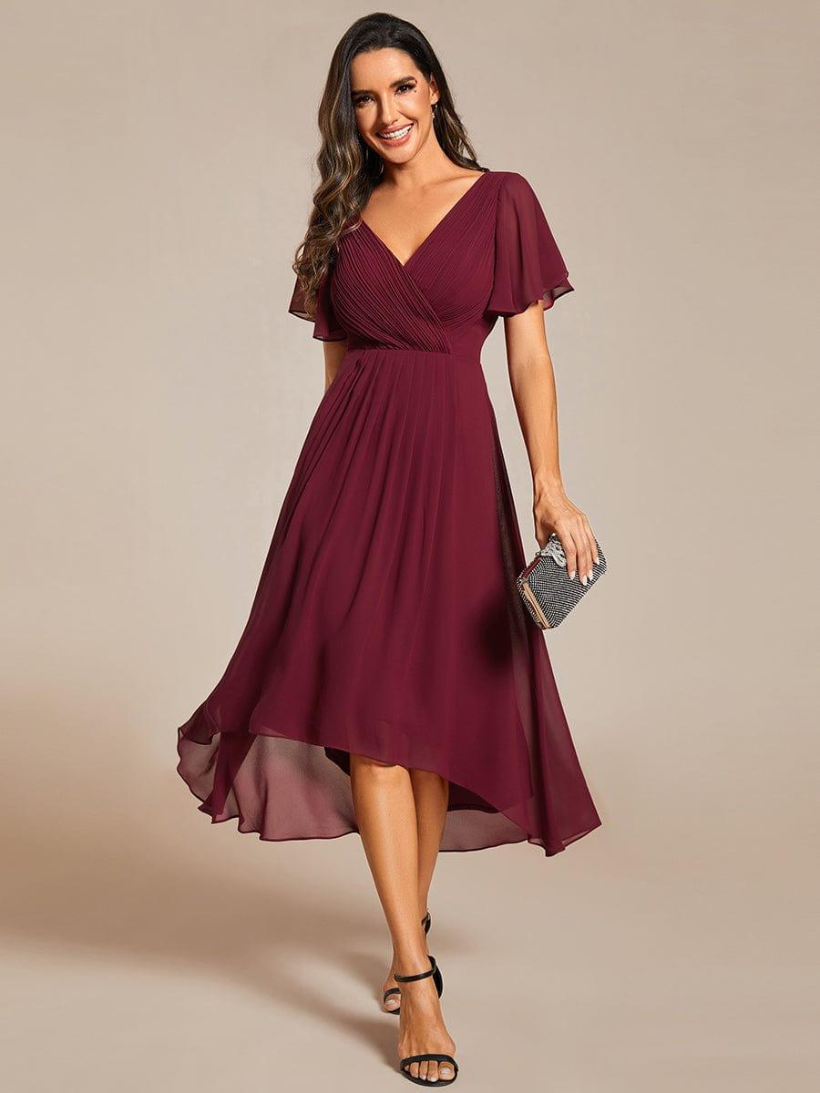 Daisy | A-Line V Neck High-Low Wedding Guest Dress