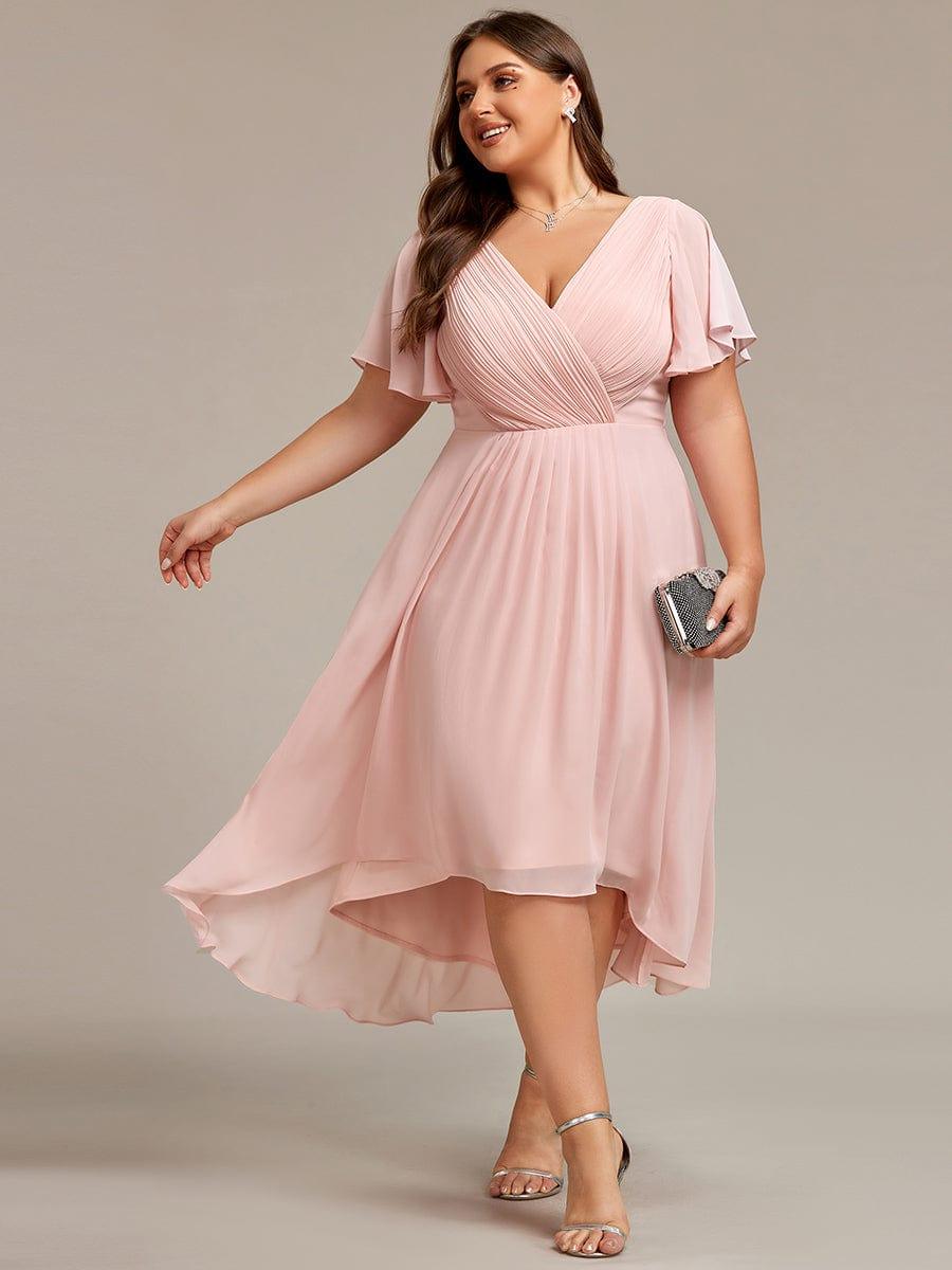Daisy | A-Line V Neck High-Low Wedding Guest Dress