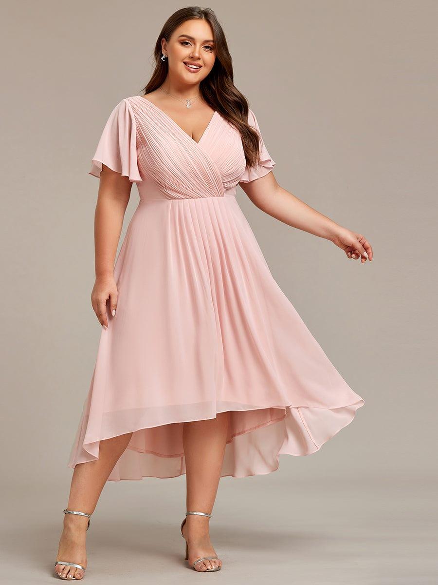 Daisy | A-Line V Neck High-Low Wedding Guest Dress