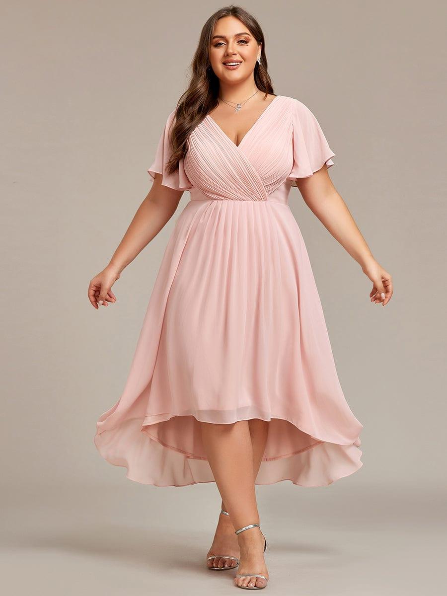 Daisy | A-Line V Neck High-Low Wedding Guest Dress