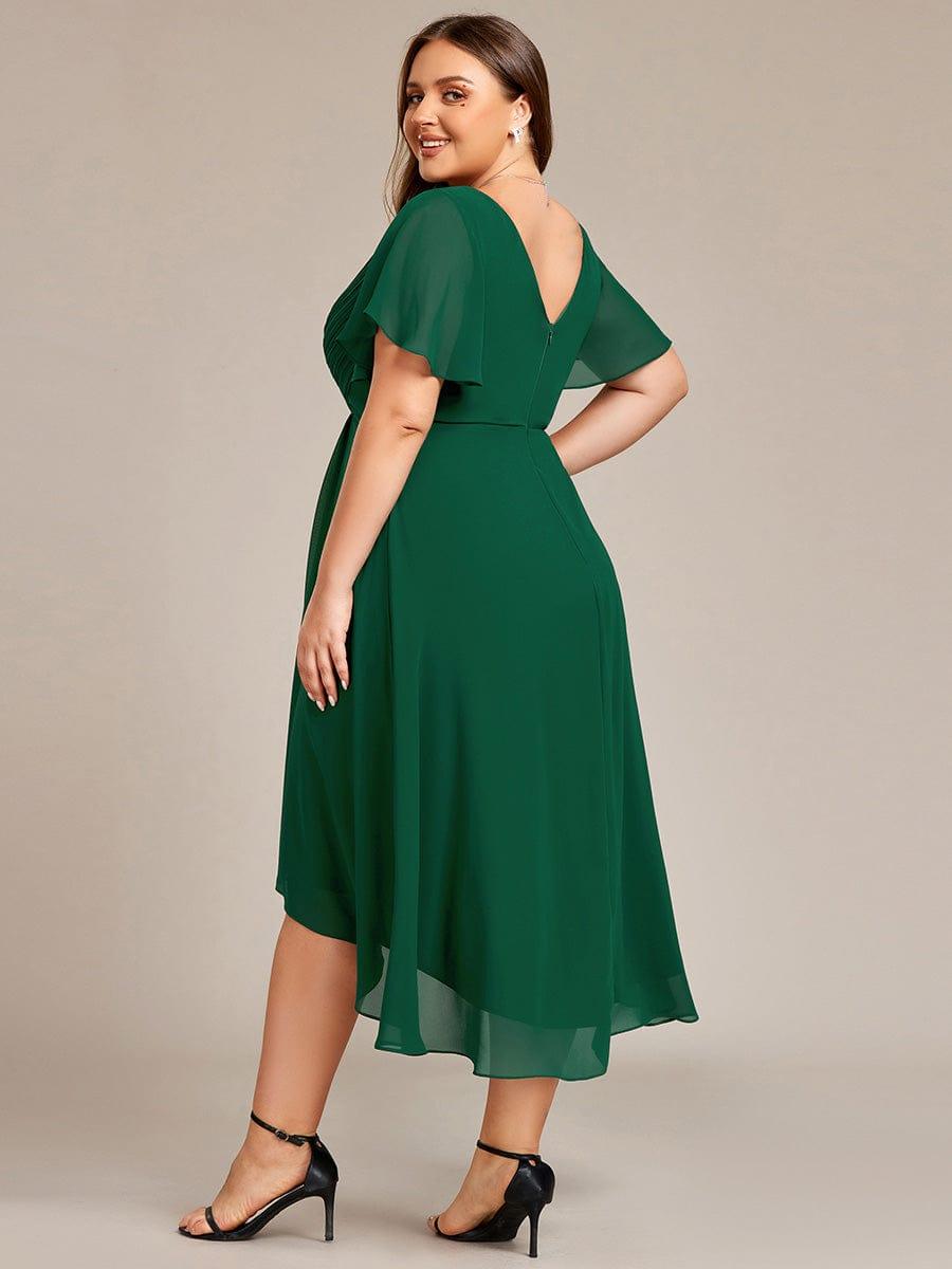 Daisy | A-Line V Neck High-Low Wedding Guest Dress