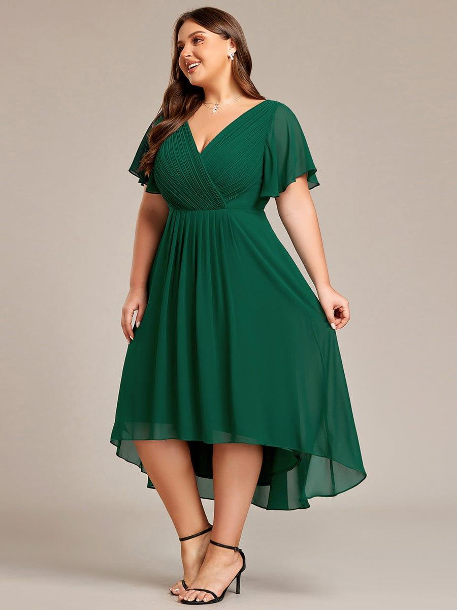 Daisy | A-Line V Neck High-Low Wedding Guest Dress