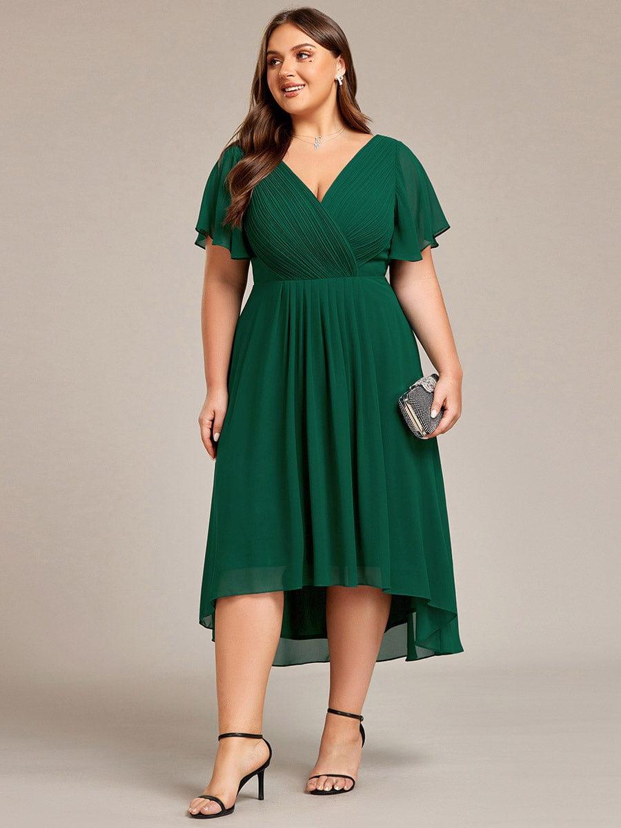 Daisy | A-Line V Neck High-Low Wedding Guest Dress