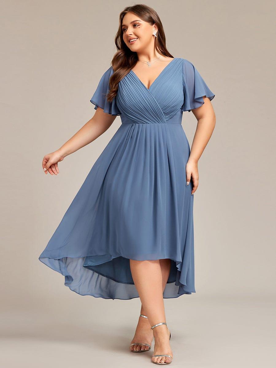 Daisy | A-Line V Neck High-Low Wedding Guest Dress