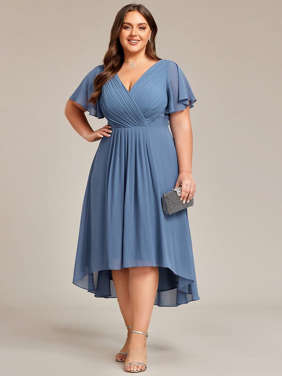 Daisy | A-Line V Neck High-Low Wedding Guest Dress