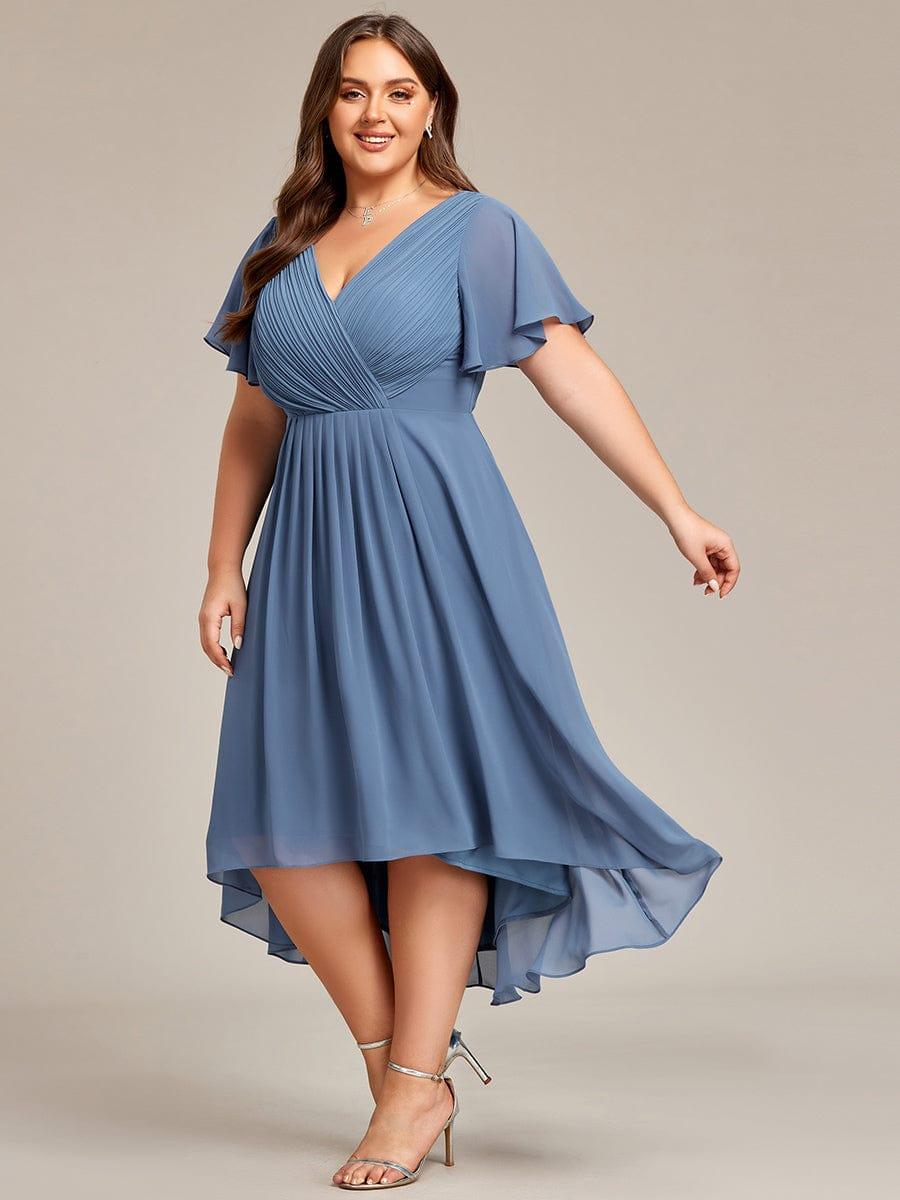 Daisy | A-Line V Neck High-Low Wedding Guest Dress