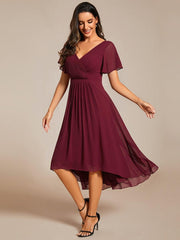 Daisy | A-Line V Neck High-Low Wedding Guest Dress