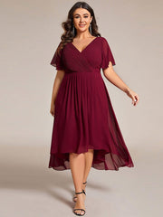 Daisy | A-Line V Neck High-Low Wedding Guest Dress