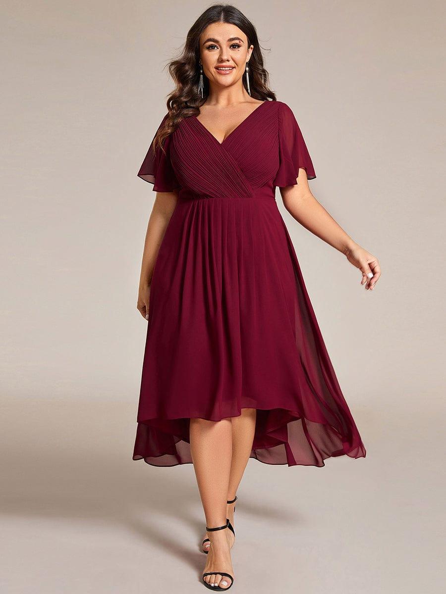 Daisy | A-Line V Neck High-Low Wedding Guest Dress