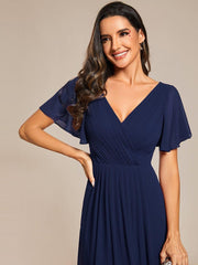 Daisy | A-Line V Neck High-Low Wedding Guest Dress