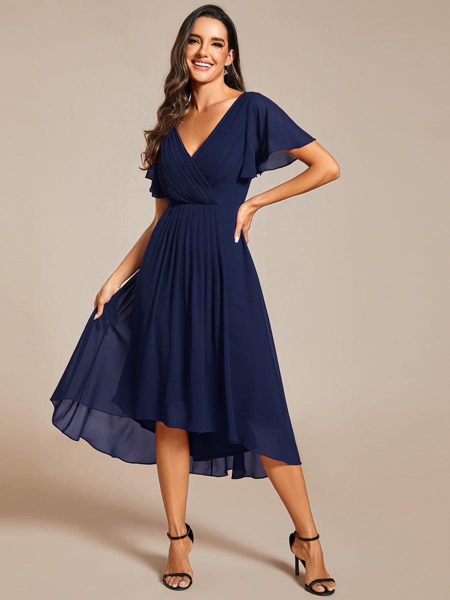 Daisy | A-Line V Neck High-Low Wedding Guest Dress