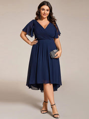 Daisy | A-Line V Neck High-Low Wedding Guest Dress