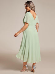 Daisy | A-Line V Neck High-Low Wedding Guest Dress