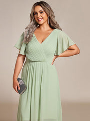 Daisy | A-Line V Neck High-Low Wedding Guest Dress