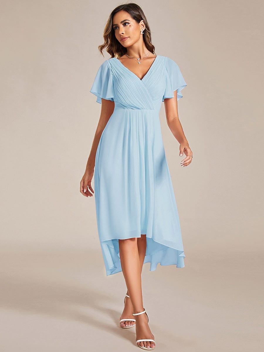 Daisy | A-Line V Neck High-Low Wedding Guest Dress