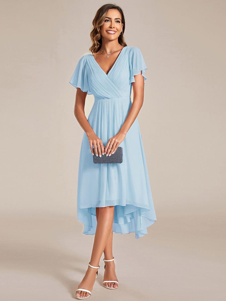 Daisy | A-Line V Neck High-Low Wedding Guest Dress