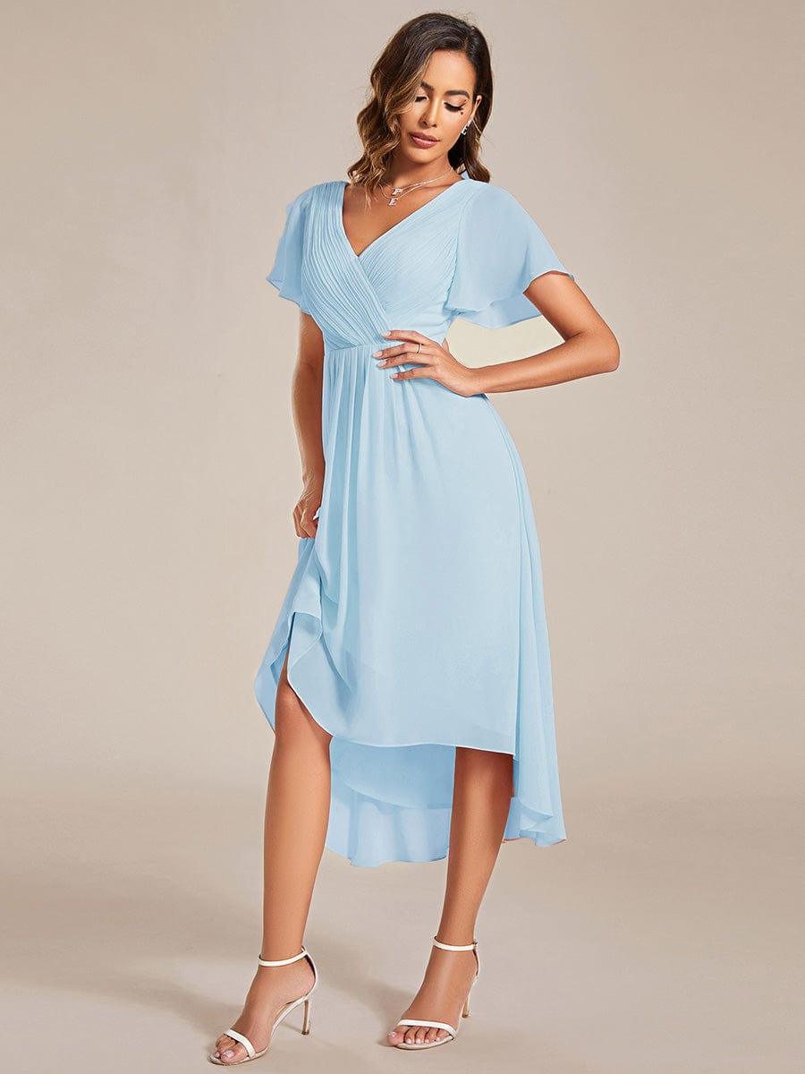 Daisy | A-Line V Neck High-Low Wedding Guest Dress