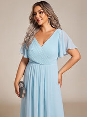 Daisy | A-Line V Neck High-Low Wedding Guest Dress