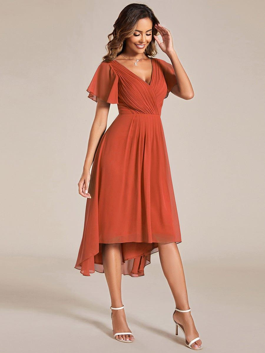 Daisy | A-Line V Neck High-Low Wedding Guest Dress