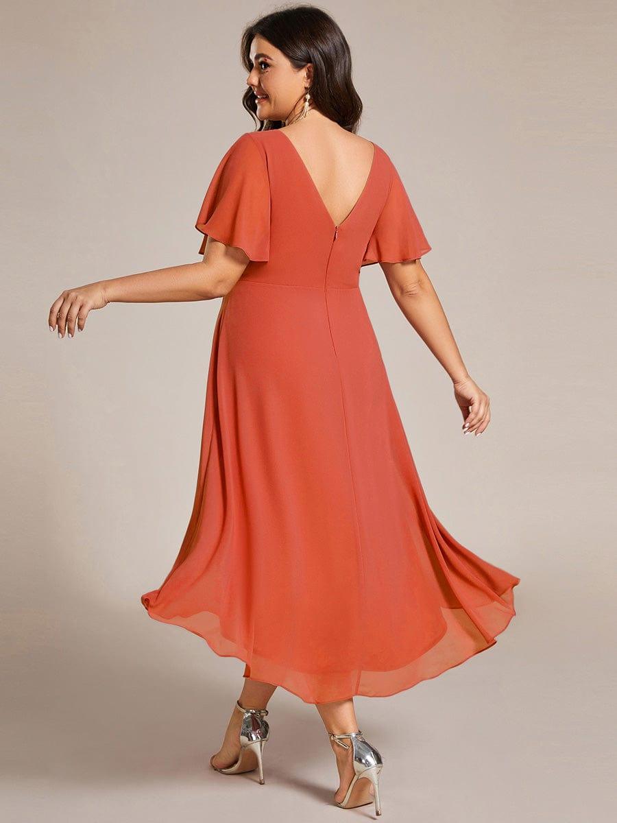 Daisy | A-Line V Neck High-Low Wedding Guest Dress