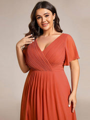 Daisy | A-Line V Neck High-Low Wedding Guest Dress