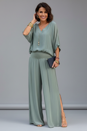 Daniela | Relaxed Fit Two-Piece Wide-Leg Set