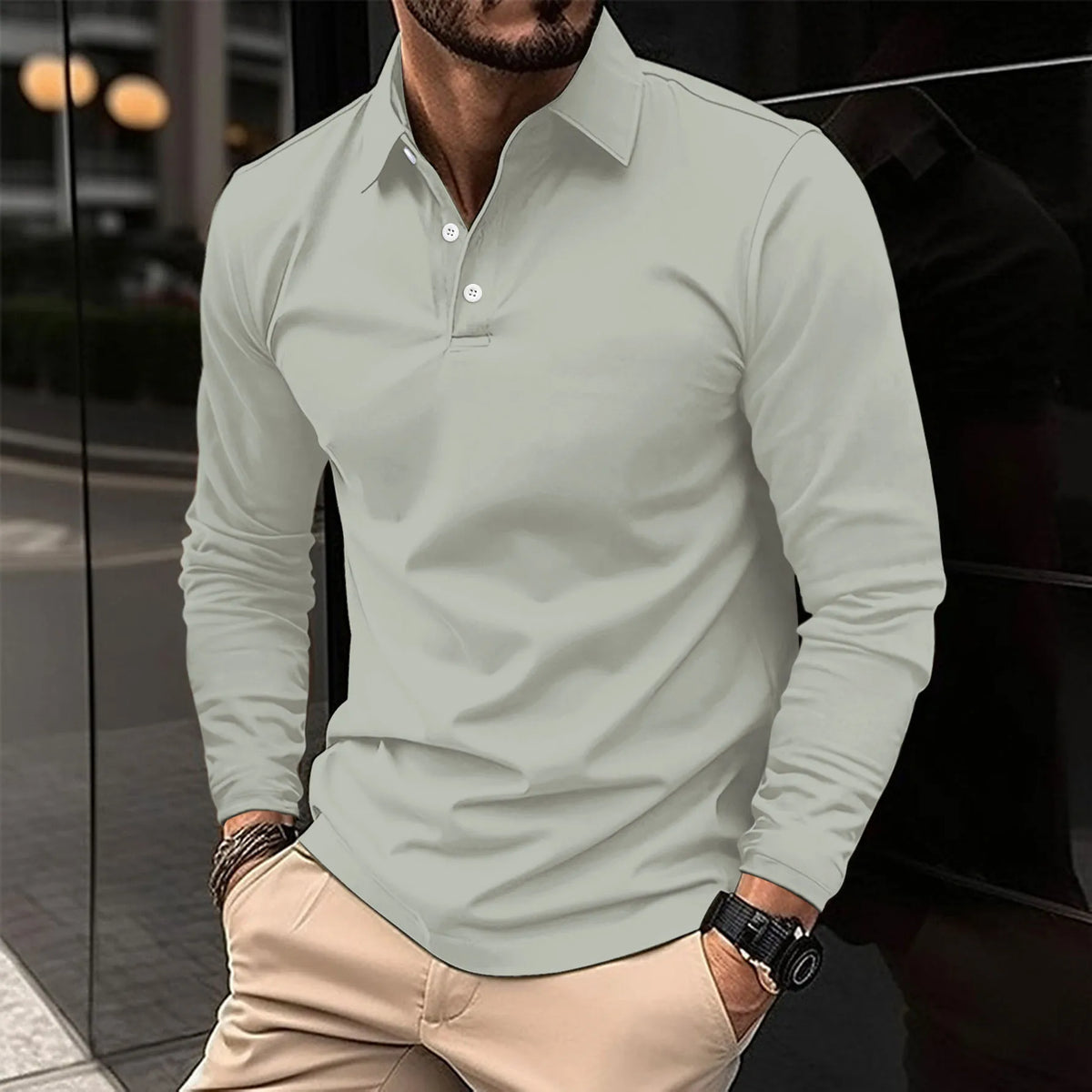 Daphne | Classic Fit Long Sleeve Polo Shirt