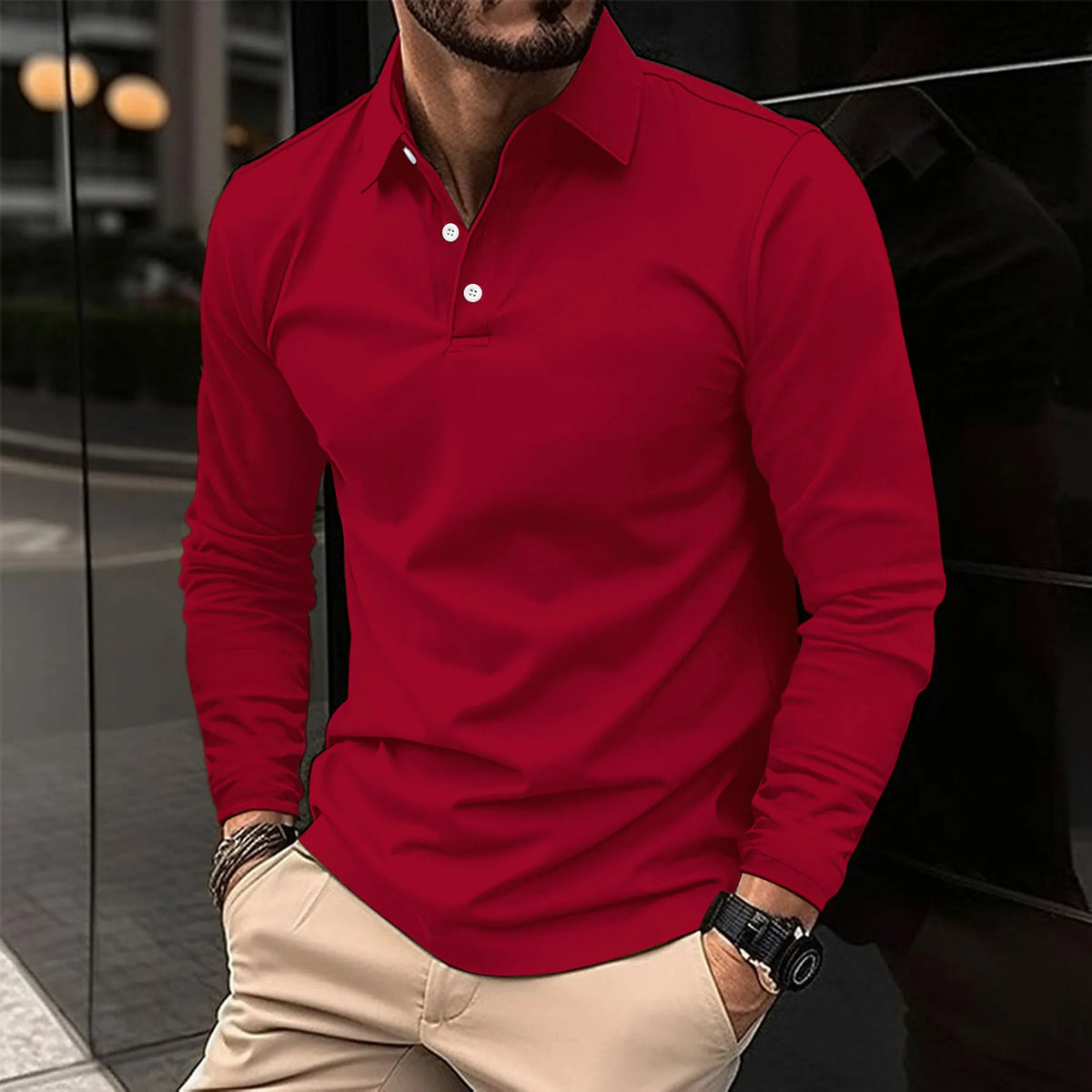 Daphne | Classic Fit Long Sleeve Polo Shirt