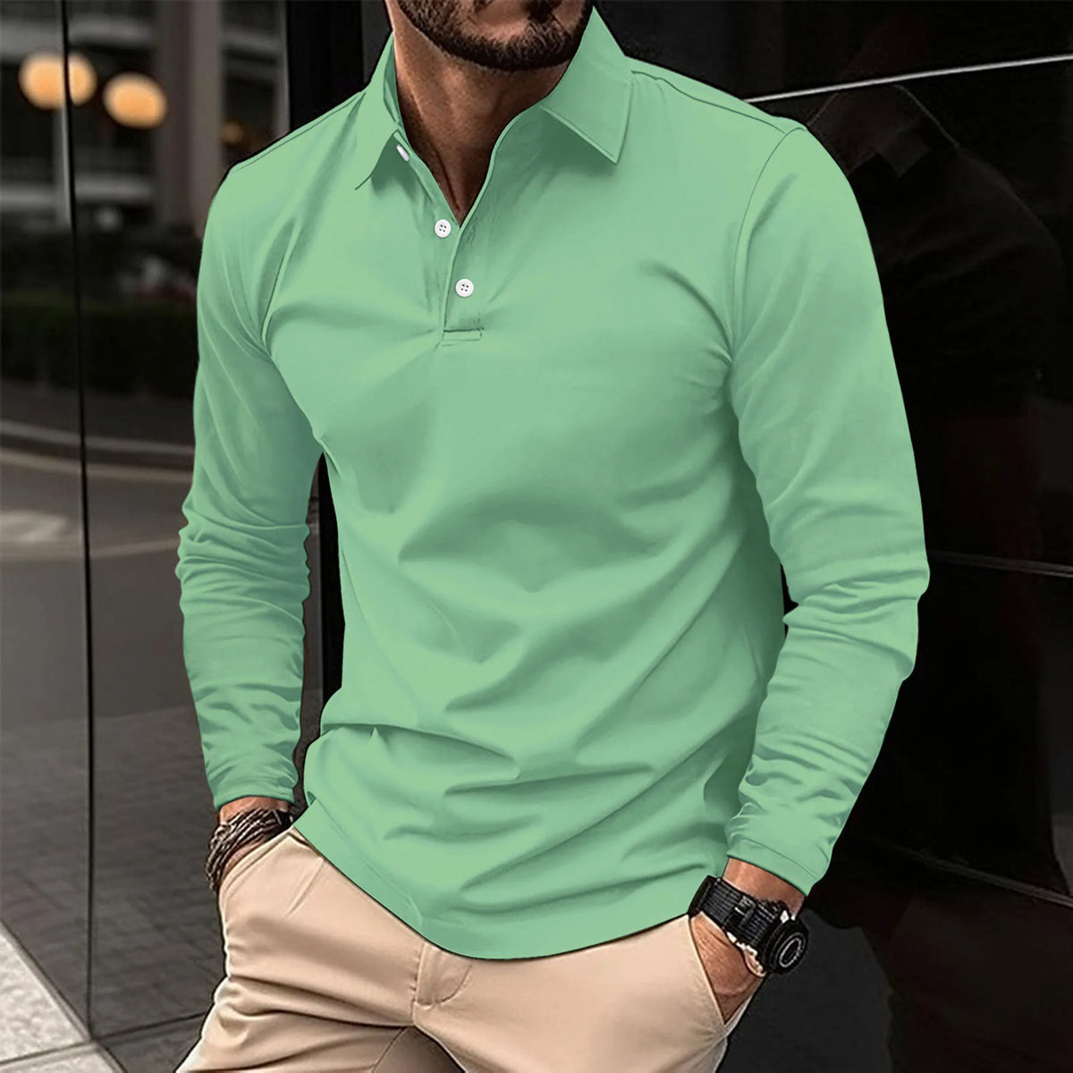 Daphne | Classic Fit Long Sleeve Polo Shirt