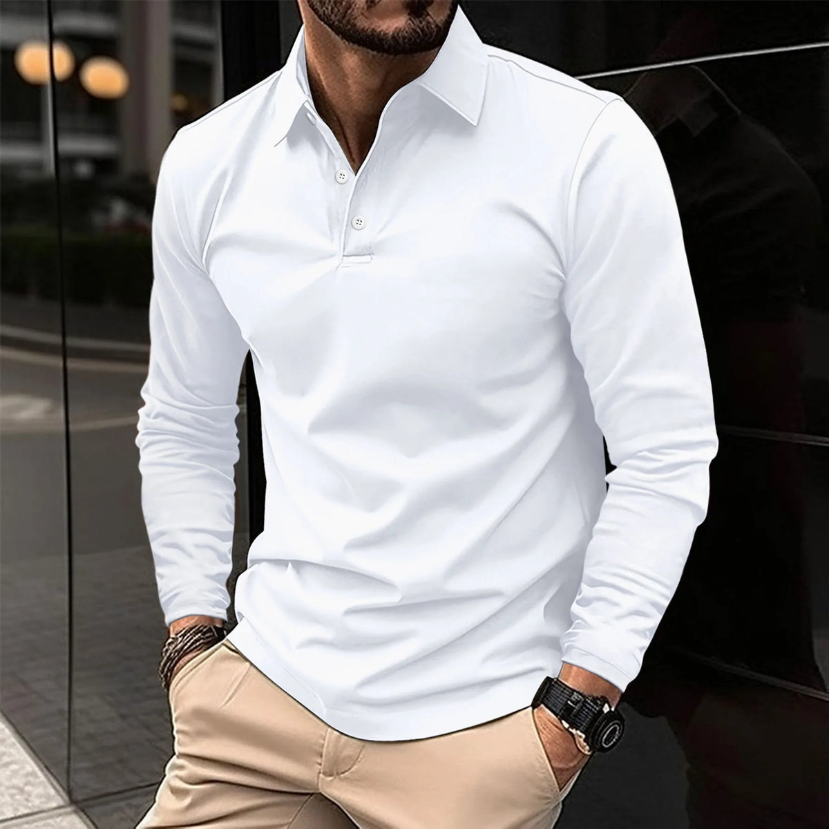 Daphne | Classic Fit Long Sleeve Polo Shirt