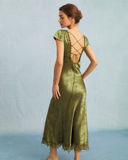Darcy | Slim Fit Cap Sleeve Satin Wedding Guest Dress