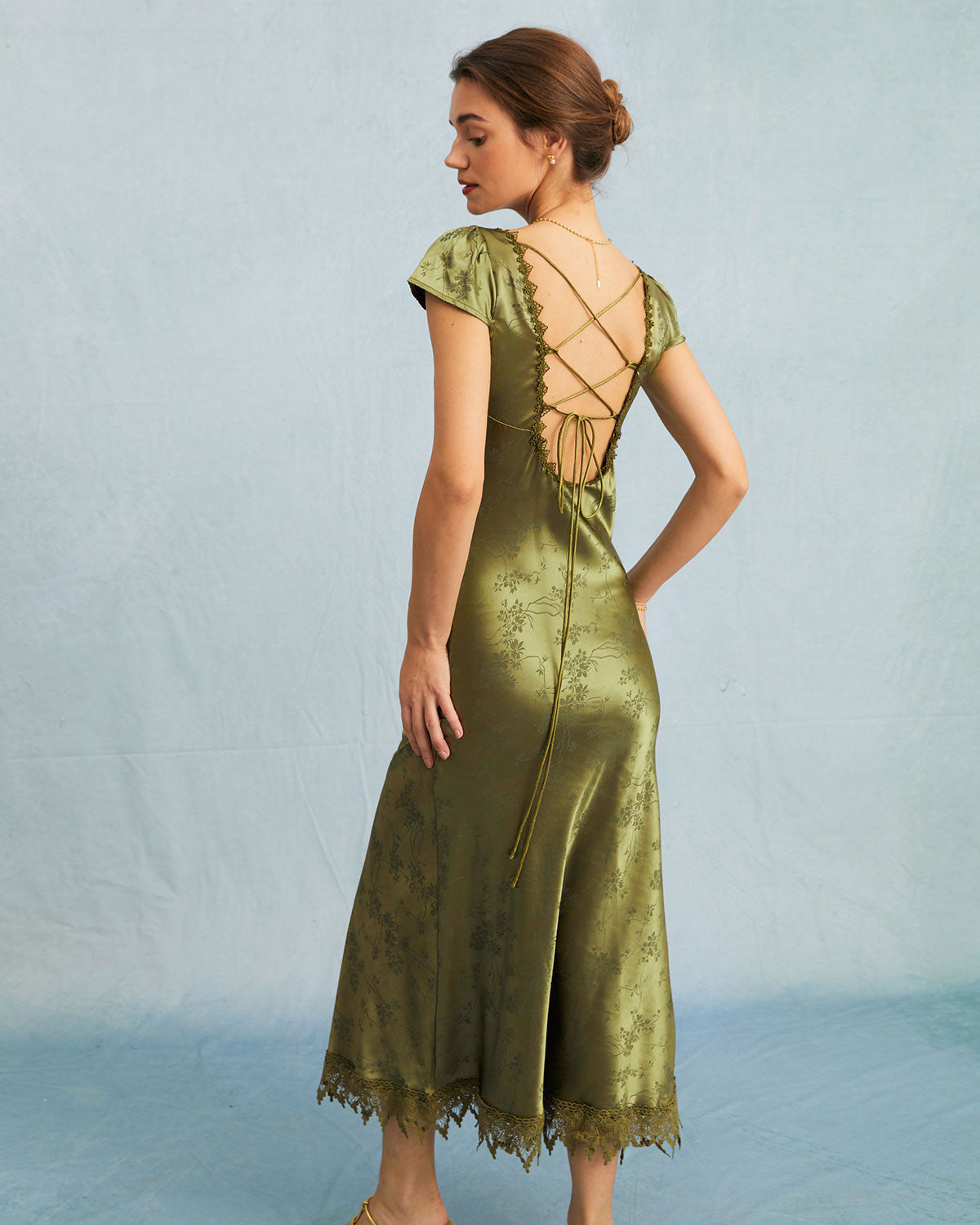 Darcy | Slim Fit Cap Sleeve Satin Wedding Guest Dress