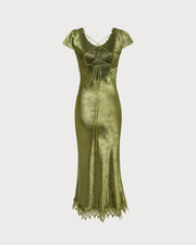 Darcy | Slim Fit Cap Sleeve Satin Wedding Guest Dress