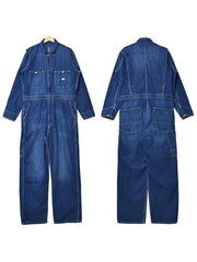 Delilah | Relaxed Fit Straight-Leg Denim Overalls