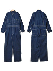 Delilah | Relaxed Fit Straight-Leg Denim Overalls