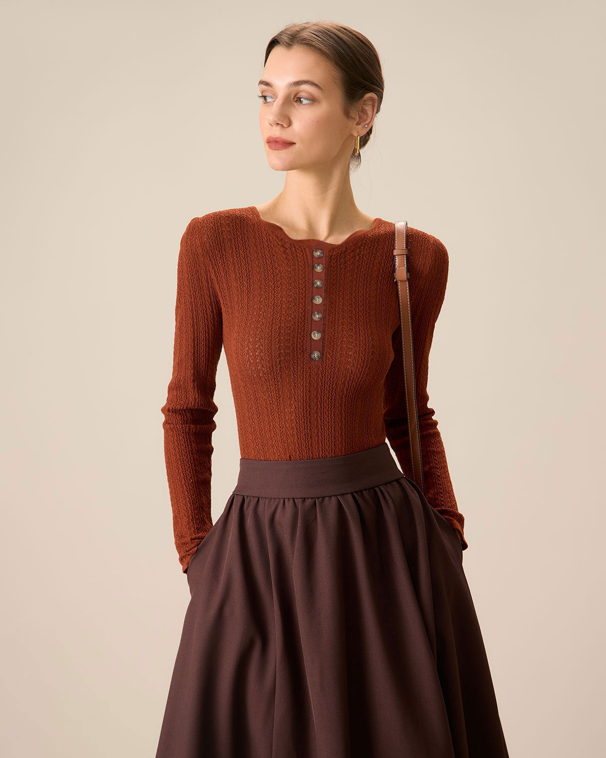 Demetria | Slim Fit Round Neck Holiday Sweater