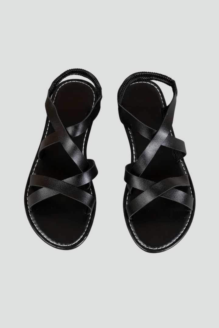 Diana | Flat Criss-Cross Strap Sandals