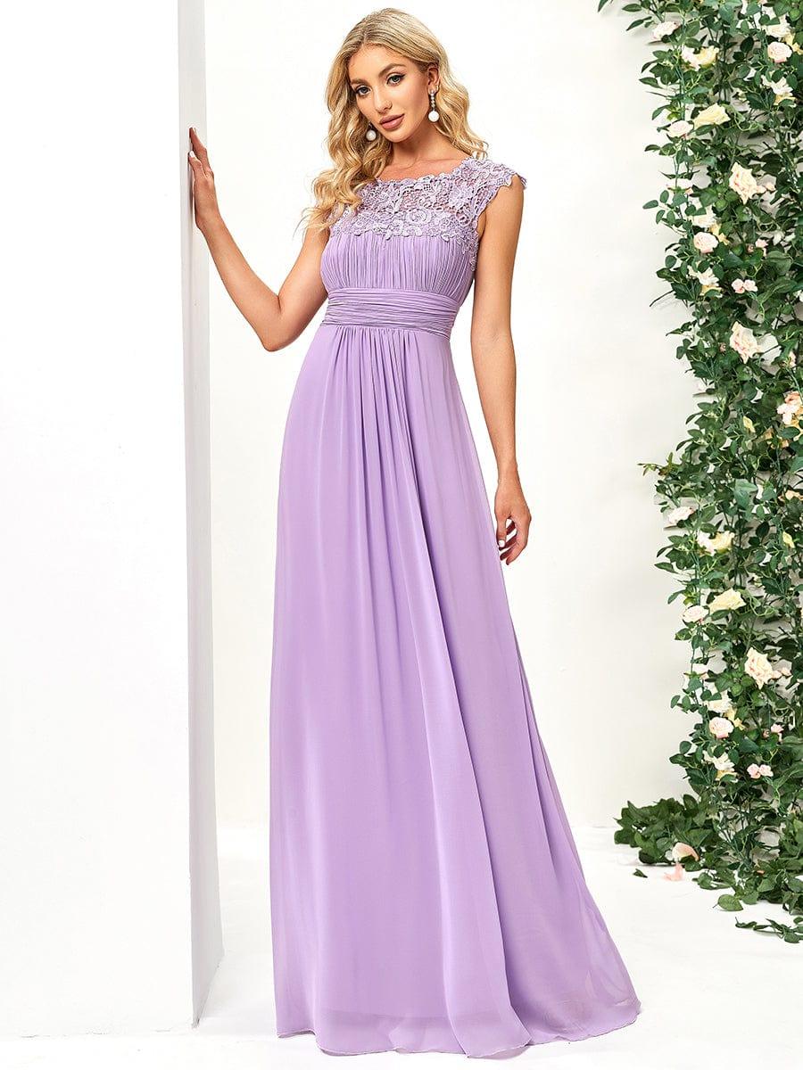 Elara | Lace Cap Sleeve Maxi Bridesmaid Dress Mother of the Bride Outfits