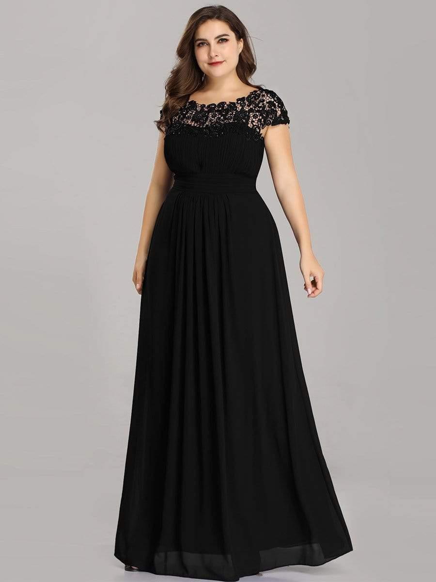 Elara | Lace Cap Sleeve Maxi Bridesmaid Dress Mother of the Bride Outfits