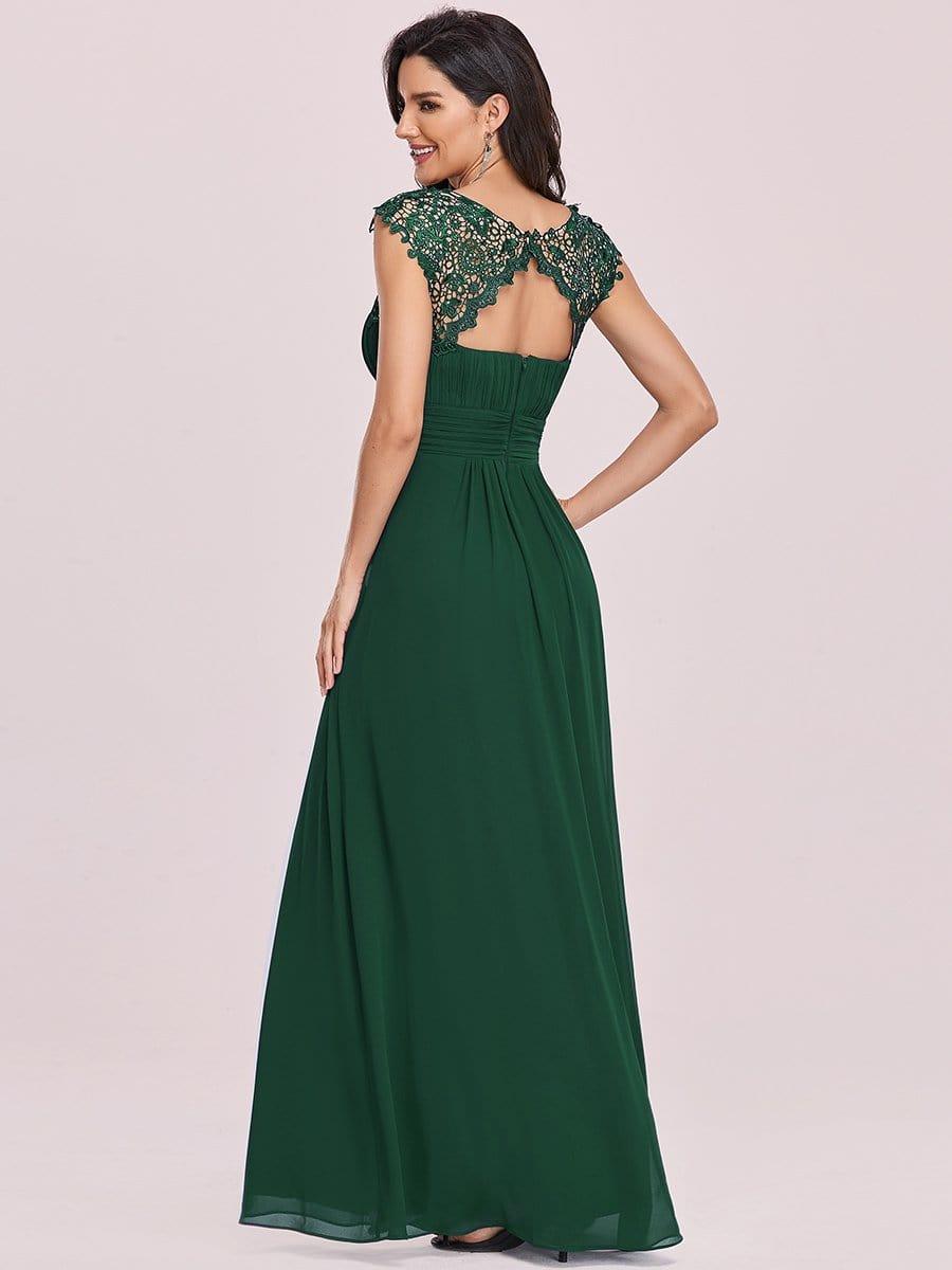 Elara | Lace Cap Sleeve Maxi Bridesmaid Dress Mother of the Bride Outfits