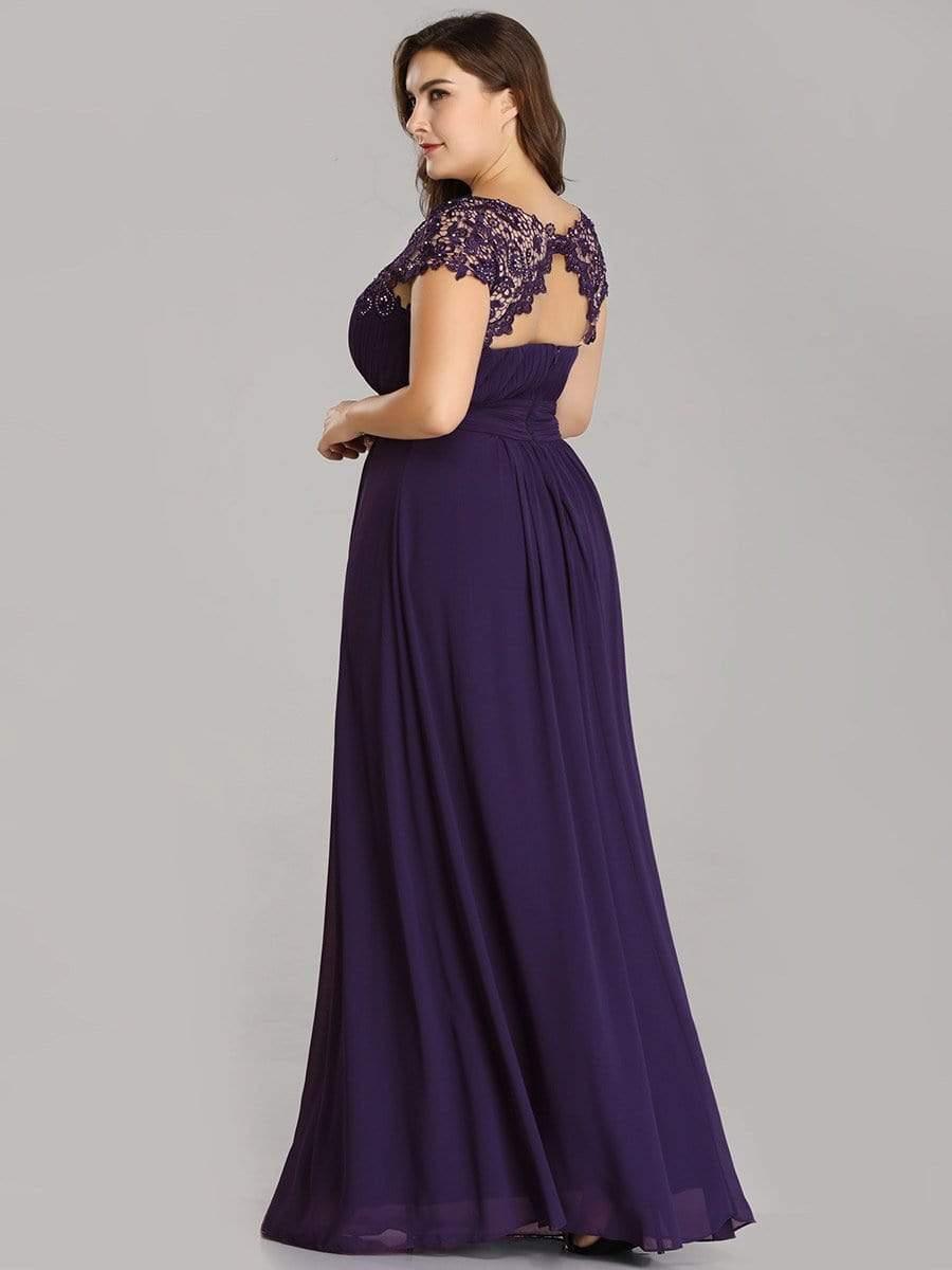 Elara | Lace Cap Sleeve Maxi Bridesmaid Dress Mother of the Bride Outfits
