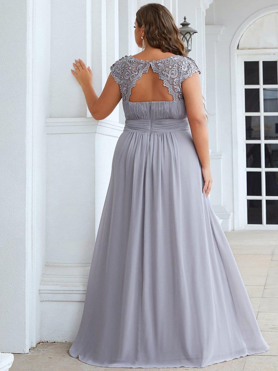 Elara | Lace Cap Sleeve Maxi Bridesmaid Dress Mother of the Bride Outfits