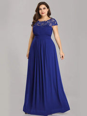 Elara | Lace Cap Sleeve Maxi Bridesmaid Dress Mother of the Bride Outfits