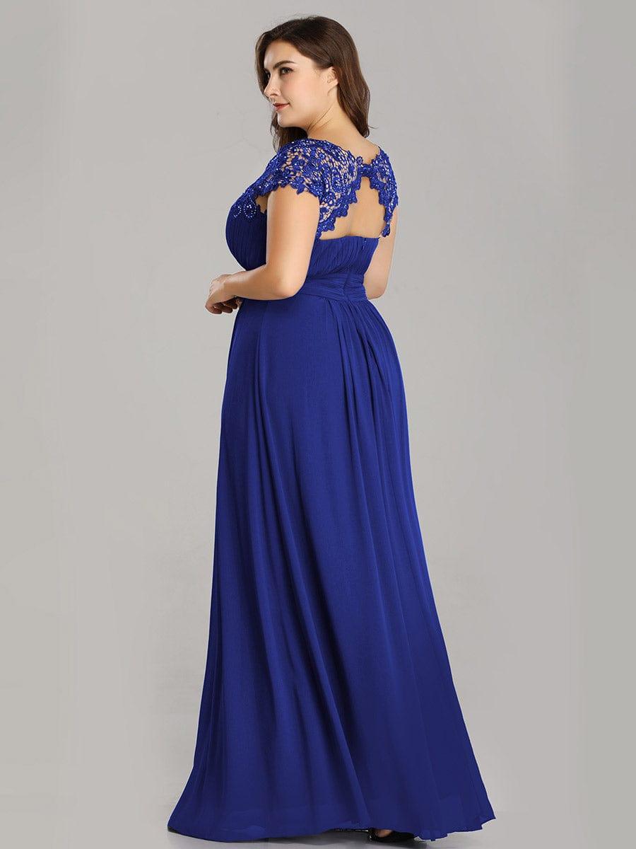 Elara | Lace Cap Sleeve Maxi Bridesmaid Dress Mother of the Bride Outfits