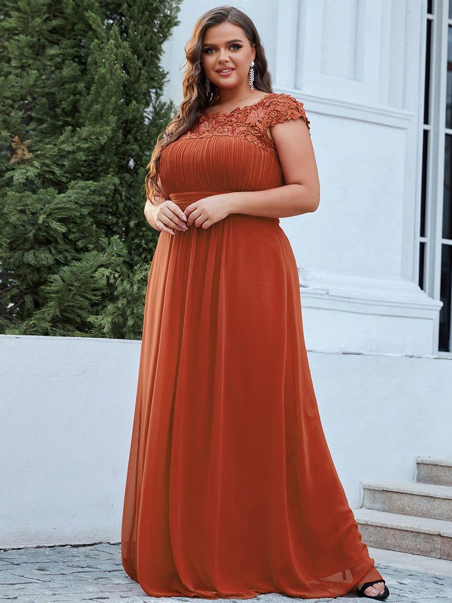 Elara | Lace Cap Sleeve Maxi Bridesmaid Dress Mother of the Bride Outfits
