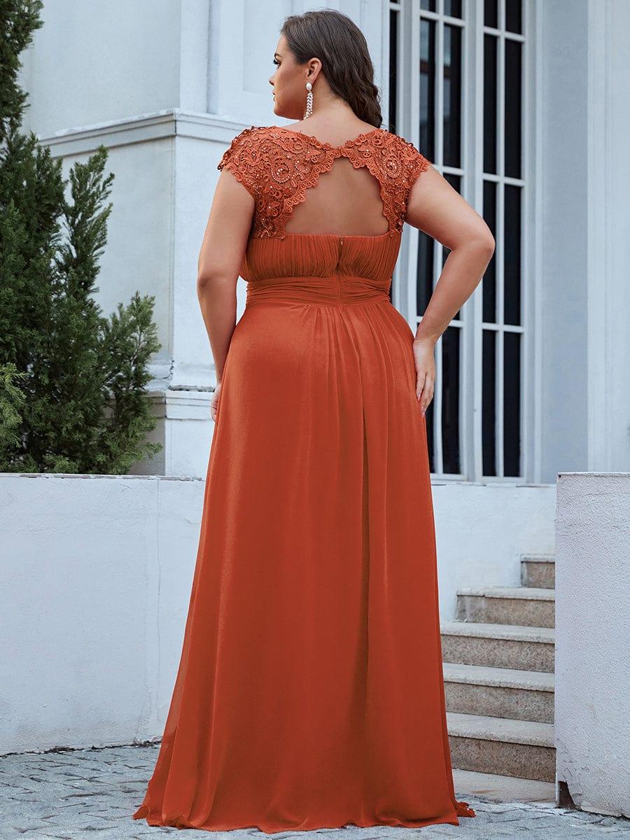 Elara | Lace Cap Sleeve Maxi Bridesmaid Dress Mother of the Bride Outfits