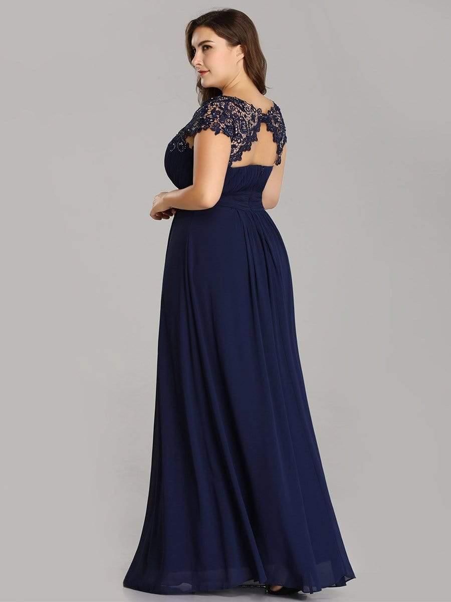 Elara | Lace Cap Sleeve Maxi Bridesmaid Dress Mother of the Bride Outfits