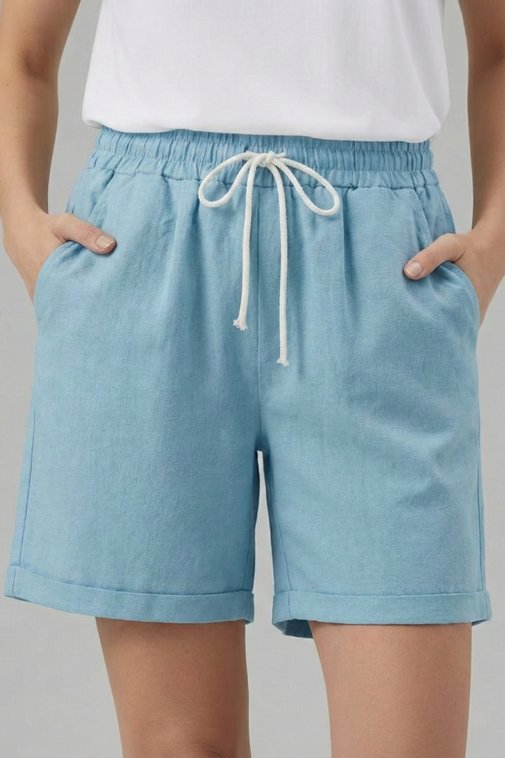 Eliana | Relaxed Fit Drawstring Waist Shorts