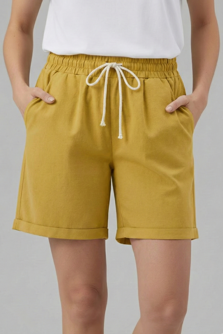 Eliana | Relaxed Fit Drawstring Waist Shorts